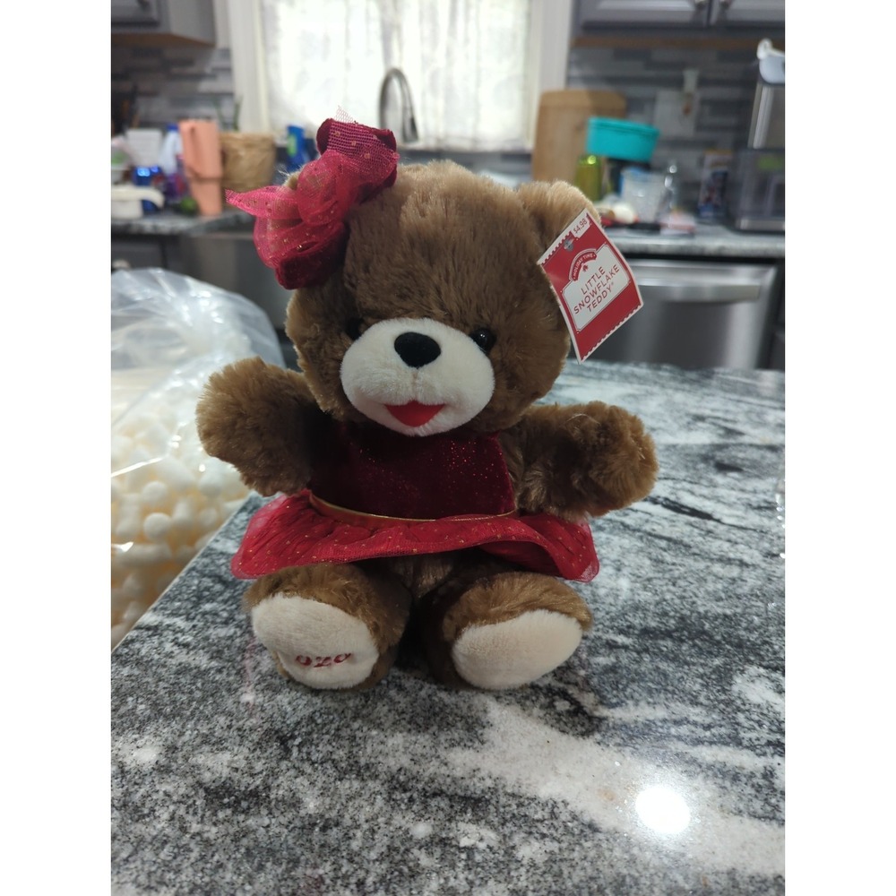 2020 Snowflake Teddy Christmas Plush Little Snowflake Teddy Bear Holiday Velvet